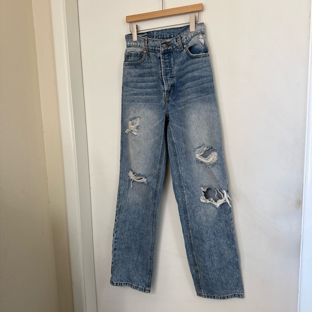 Revice Jeans straight leg distressed size 27 cotton